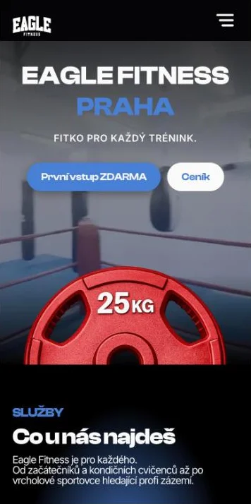 Web Eagle Fitness na mobilu